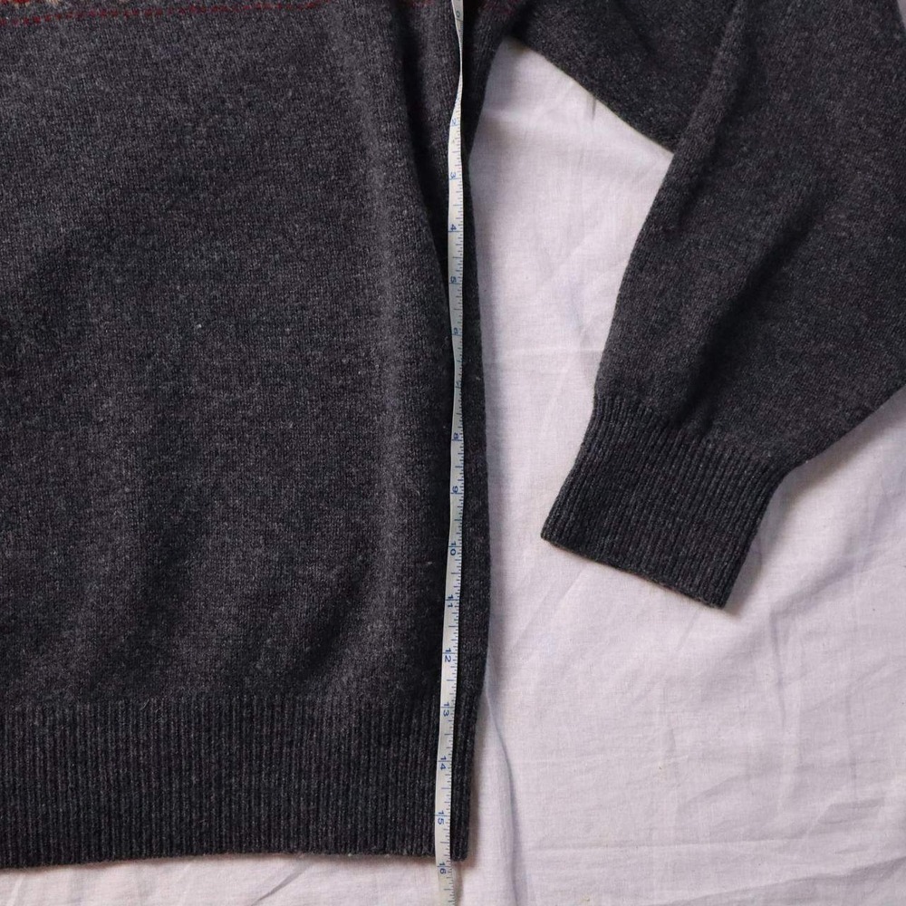 Orvis Mens Fair Isle Shawl Collar‎ Sweater 100% Lambswool Size XXL - Picture 5 of 8